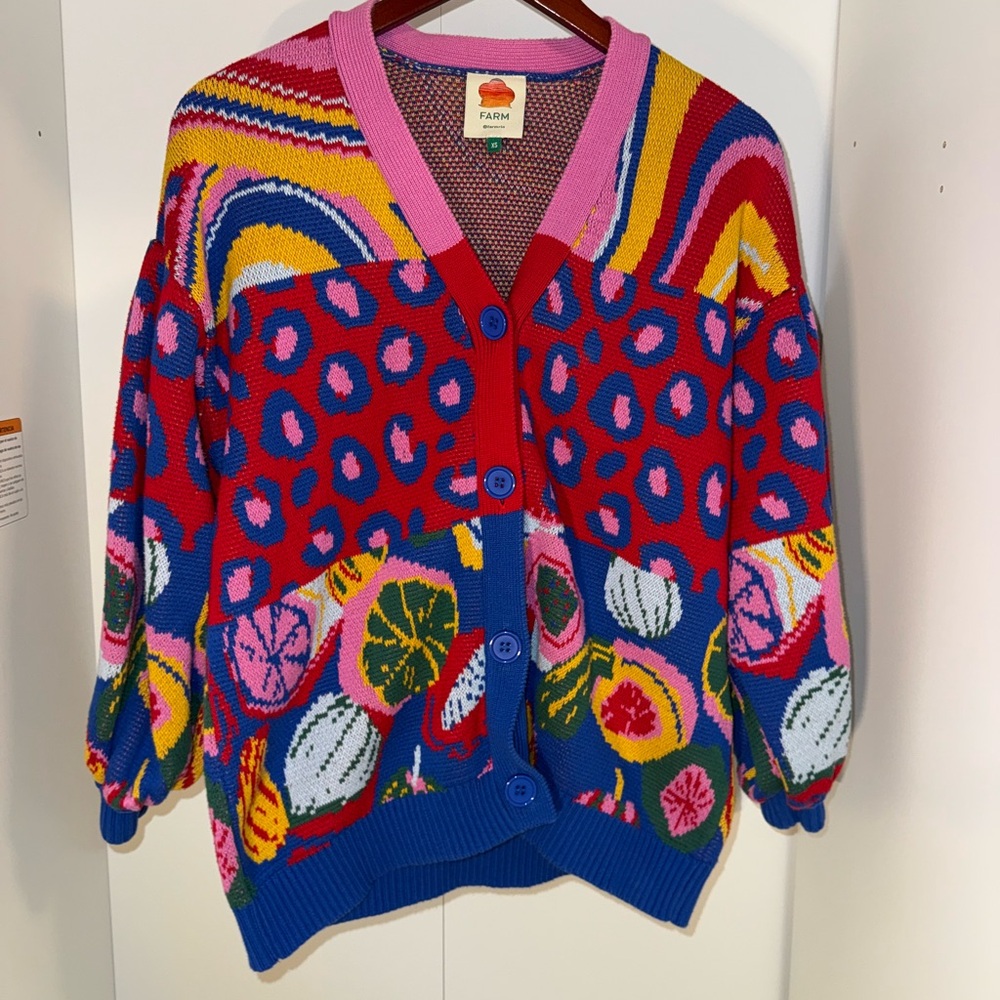 FARM Rio Mixed Prints Knit Cardigan - Picture 10 of 12